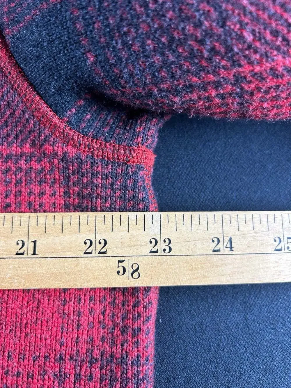 The North Face Novelty Gordon Lyons 1/2-Zip Pullover Size L Red Plaid